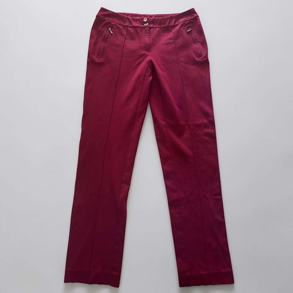 Alfani Magenta Maroon Zip Pocket Dress Pants Size 6